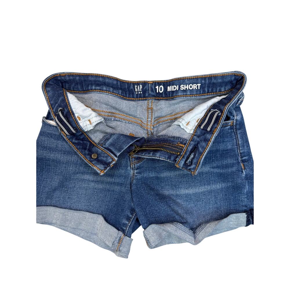 Gap Kids Denim Shorts Cuffed Hem and Adjustable Waist Sz 10